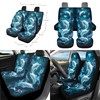 Baxinh Dolphin Hibiscus Printed Car Seat Covers Full Set with