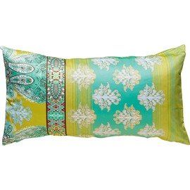 Erwin Müller Maco Satin Cushion Cover 40 x 80 cm Green/Yellow