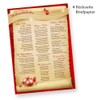 Santa Claus Christmas Letter Paper on Both Sides (50 Sheets)
