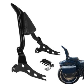 Detachable FLFB FXBR Backrest Sissy Bar Passenger Back Rest Pad w/Docking Hardware Fit for Harley Softail Fat Boy 2018-2024, Breakout 2013-2023 (22" Height, Gloss Black)