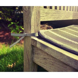 KASENTEX Indoor/Outdoor Mesh Mat Seat Cushion with Ties, Lightweight Water Resistant Chair Cushion for Indoors, Outdoors, Patio, and Home: 16x16in, Green Set of 4