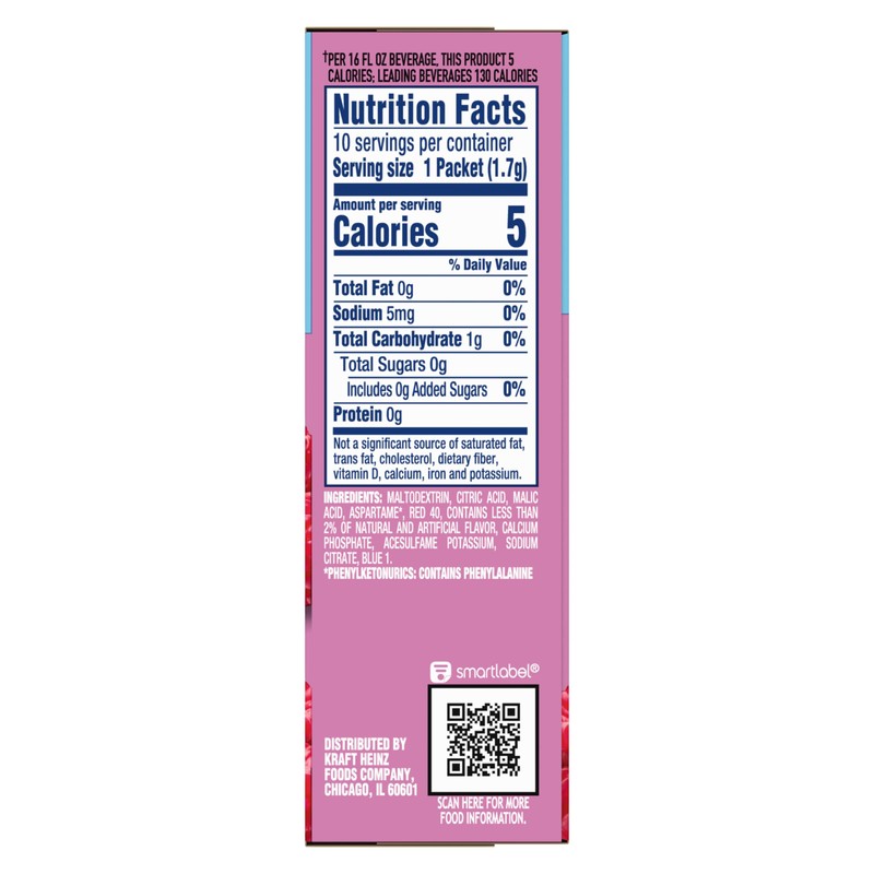 Crystal Light On The Go Raspberry Ice Drink Mix, 0.6
