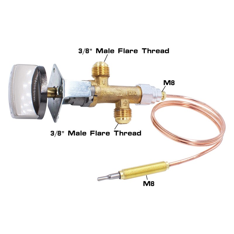 MCAMPAS LPG Propane Gas Flame Failure Safety Control Valve Kit