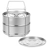 AwObEpl Cooker Steamer Insert Pans,Steam Pot Insert,Pressure Cooker Insert Pans,Stackable