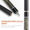 Glass Fiber Pool Cue Stick, 13mm 6-Layer Rainbow Tip Professional