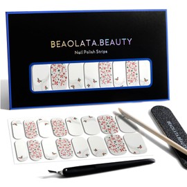 Beaolata Christmas Nail Polish Strips, 32PCS Salon Quality Wraps, Long Lasting Gel Nail Stickers for Women Easy Apply& Remove (Merry Christmas)