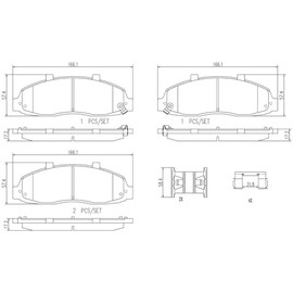 BREMBO Balatas Cerámicas Delanteras Compatible con FORD F-150 de 1997 a 2004