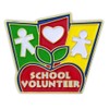 PinMart School Volunteer Enamel Lapel Pin - 25 Pack