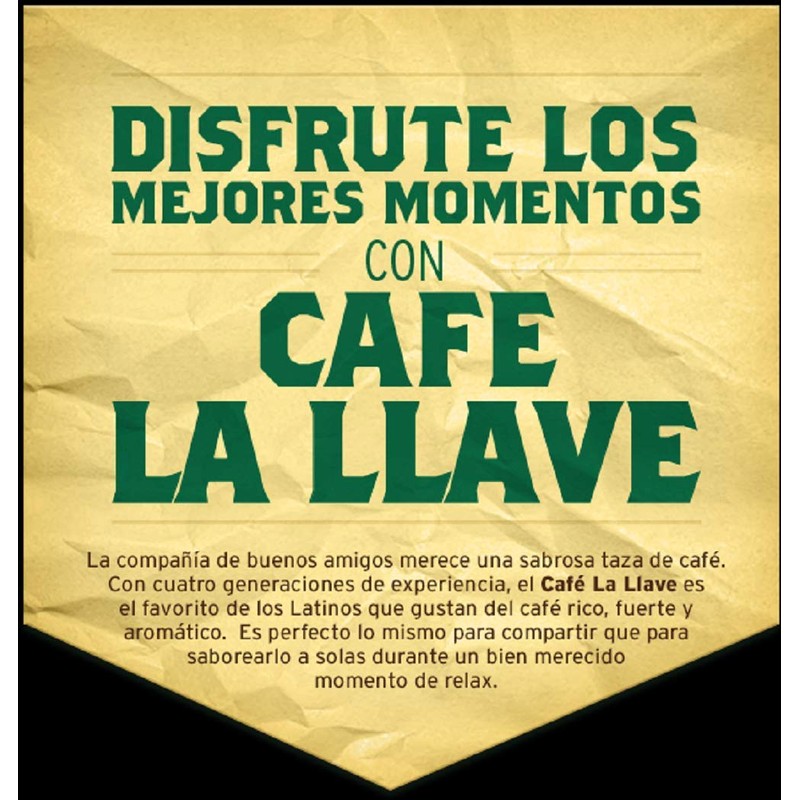Café La Llave Espresso, Café Cubano Molido, Ladrillo, Coffe, 10