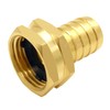 Uenede 2PCS Brass 3/4" Barb x 3/4"GHT Female Garden Hose