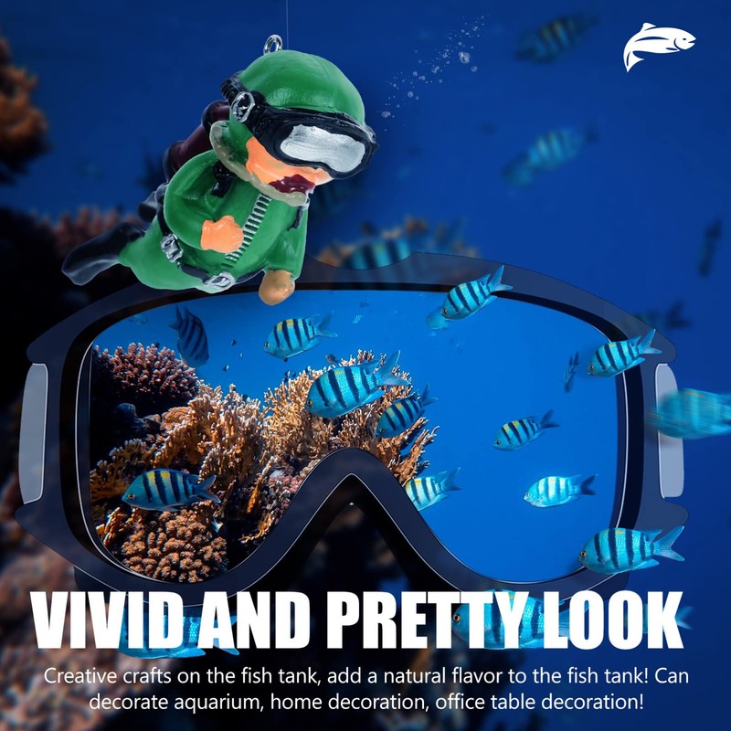 Sosoport Decorative Aquarium Set Fish Tank Diver Ornament Floating Diver