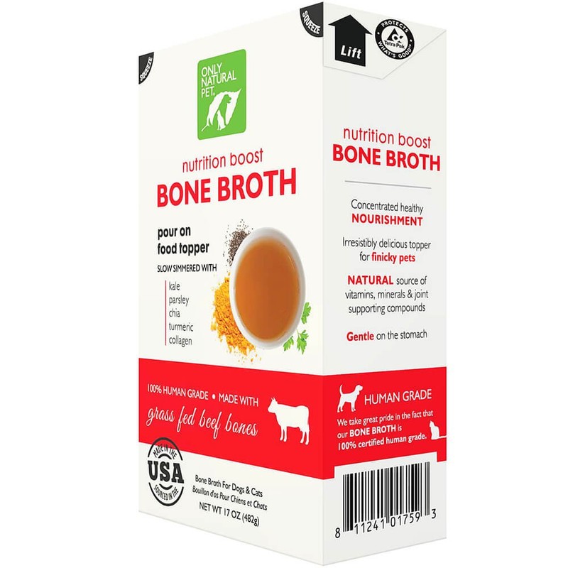 Only Natural Pet Grass Fed Beef Bone Broth 17 oz