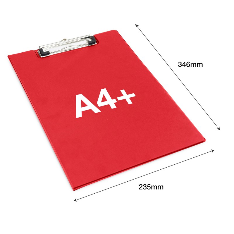 Rapesco VFDCB0R3 Clipboard Folder with Slip Pocket A4+ Red