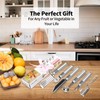 BURLIHOME Stainless Steel Fruit Carving Knife Set, 5 Pack Vegetable