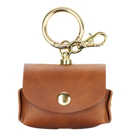 Bocasal Leather Case for AirPods Pro 2nd/1st Generation Charging Case, Protective Cover with Keychain Clip Ring Loop Magnetic Clasp Closure for Air Pods Pro (2023/2022/2019) (Brown)