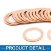 A ABSOPRO Copper Crush Washers Flat Sealing Gaskets Rings 18x24.5x1mm