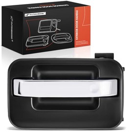 A-premium - Manija de Puerta Exterior Trasera Izquierda del Lado del Conductor Compatible con Ford F-150 2004-2008 Crew Cab Pickup y Lincoln Mark Lt 2006-2008, Carcasa Negra Imprimada con Palanca