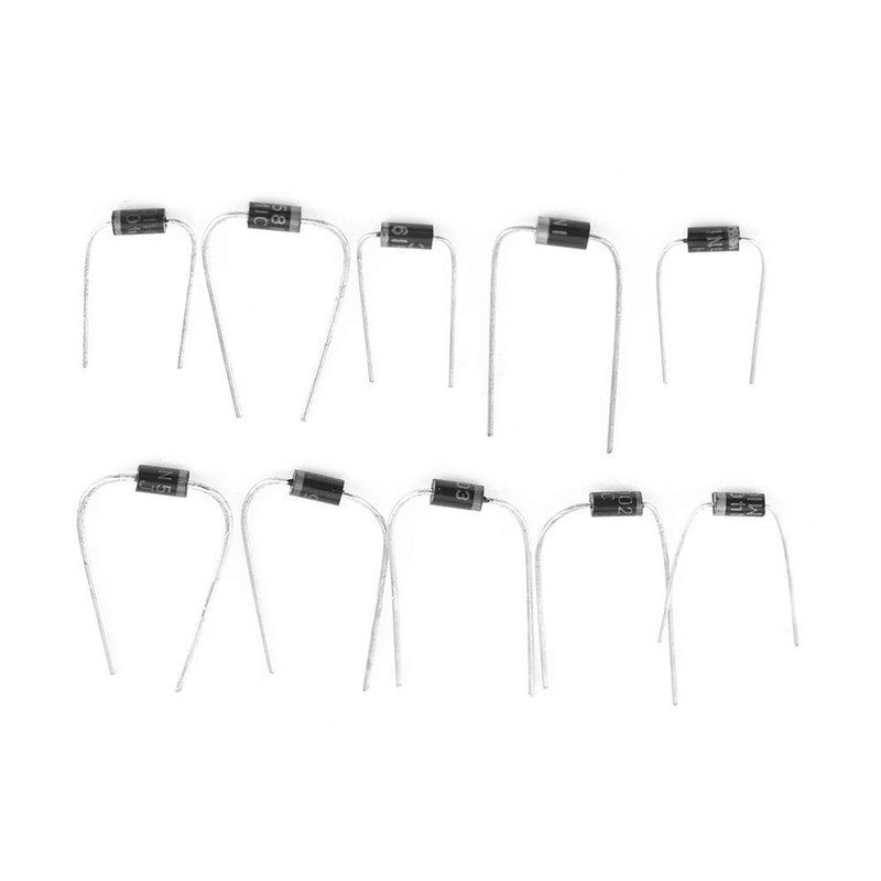 BEHOSHI 100pcs Rectifier Diode Set 10 Values 1N4001-1N4007 1N5817-1N5819, Electronic