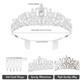 Crown Tiara Tiaras for Women Birthday Tiara Gold Tiara Princess Dress for Women Birthday Tiara Crown for Girls Birthday Headband Combs for Women Wedding Tiara Elves Crown Prom Tiara Crowns for Women