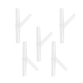 INFINAUTO Automotive Vacuum Tubing Connector, 5/32" Car Y Shaped 3 Way Vacuum Line Fittings Plastic Translucent, 5 Pcs