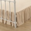 Tufted Dot Bed Skirt Queen Size,Ruffled Bed Skirt with Split