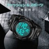 Senors Men's Digital Sports Wristwatch, 50 Meters Waterproof, Fashionable, Multifunctional,