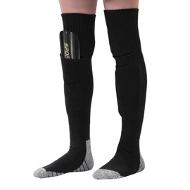 Youth Soccer Shin Guard Socks, Built-in Protective Pads, Breathable Moisture-Wicking Athletic Gear