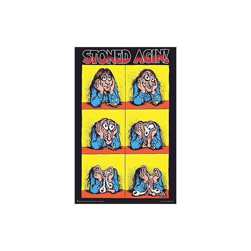 Scorpio Posters Stoned Agin! - by R. Crumb - Laminated
