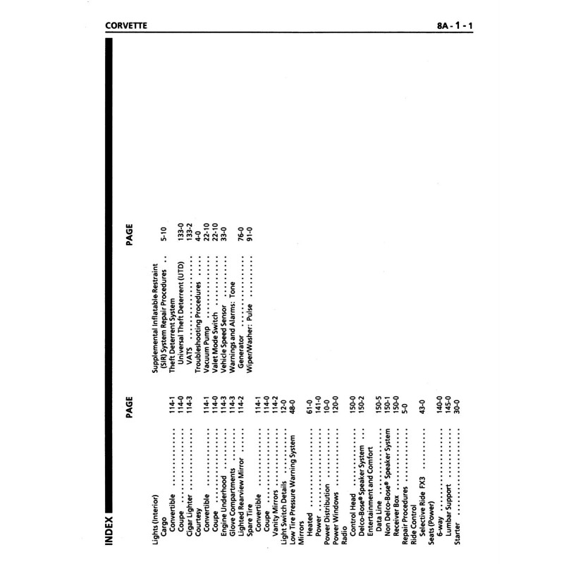1990 Corvette Electrical Diagnosis Service Manual Supplement