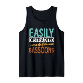 Easily Distracted By Bassoons Bassoonist Orchestra Musician Tank Top