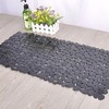 Non-Slip Pebble Bathtub Mat Black 16 W x 35 L