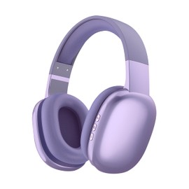 Gabba Goods Platinum Vibe Over-Ear Bluetooth Headphones Hi-Res Audio, Deep Bass, Foam Ear Cups, for Travel, Home Office (Lavender, one Size fits)