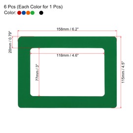 PATIKIL Magnetic Picture Frame, 6 Pack Magnetic Photo Frame Picture Holder Holds 4x6 Inch Photos for Refrigerator Metal Home Office, PVC Multicolor