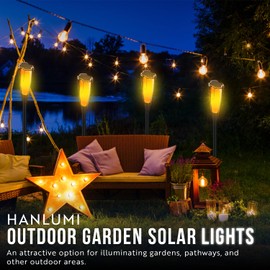 Hanlumi Outdoor Garden Solar Lights, Dancing Flame, Waterproof, Patio Decorative, Garden Ornament, 1 Pack Solar Torch Light, Landscape Lighting Dusk to Dawn, Flickering Landscape, Yard Patio Walkway