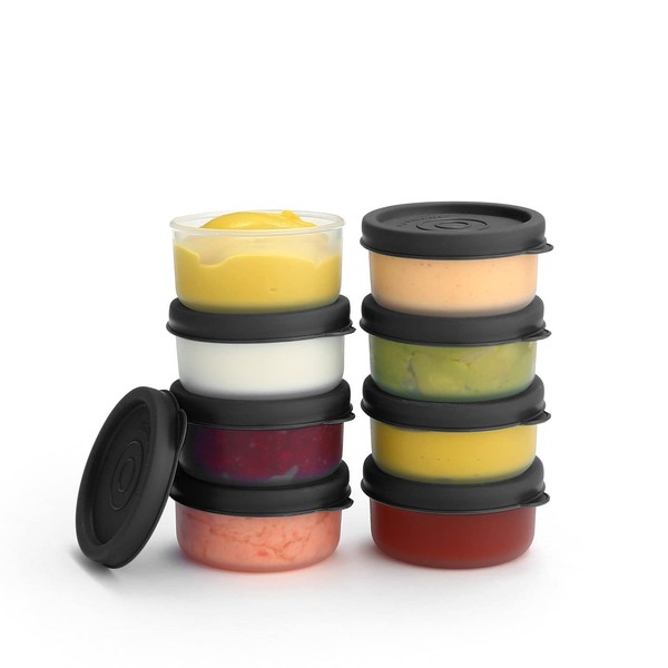 SIGNORA WARE Condiment Cups Containers with Lids- 8 pk. 1.3