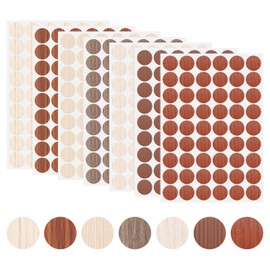 HARFINGTON 7 Sheets Screw Hole Covers Stickers 21mm 54 in 1 Self Adhesive Hole Stickers Waterproof Dustproof Sticker PVC for Wall Cabinets Desk Screws Furniture Repairing, 7 Colors