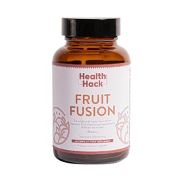 Health Hack Fruit Fusion | Suplemento Alimenticio Rico en Fibra, Vitaminas y Minerales | Con Arándanos, Acaí, Acerola y Camu Camu | Apoya la Vitalidad y Protección Celular