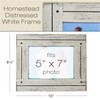 Rustic Shabby Chic White Weathered Distressed Vintage Style Wooden Picture