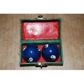 Chinese Iron Ball - Chinese Traditional Cloisonne Iron Ball for Health (One Set Containing 2 Balls We Pick up the Color and the Designs of the Balls for You)