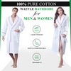Canadian Linen Waffle Bathrobe (CA/US, Alpha, Large, Regular, Regular, White)