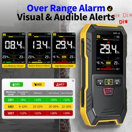 DEWIN WMT-10 Holzfeuchtemessgerät, Holzbeton-Gebäudefeuchtemessgerät unterstützt das Speichern und Aufzeichnen von Daten