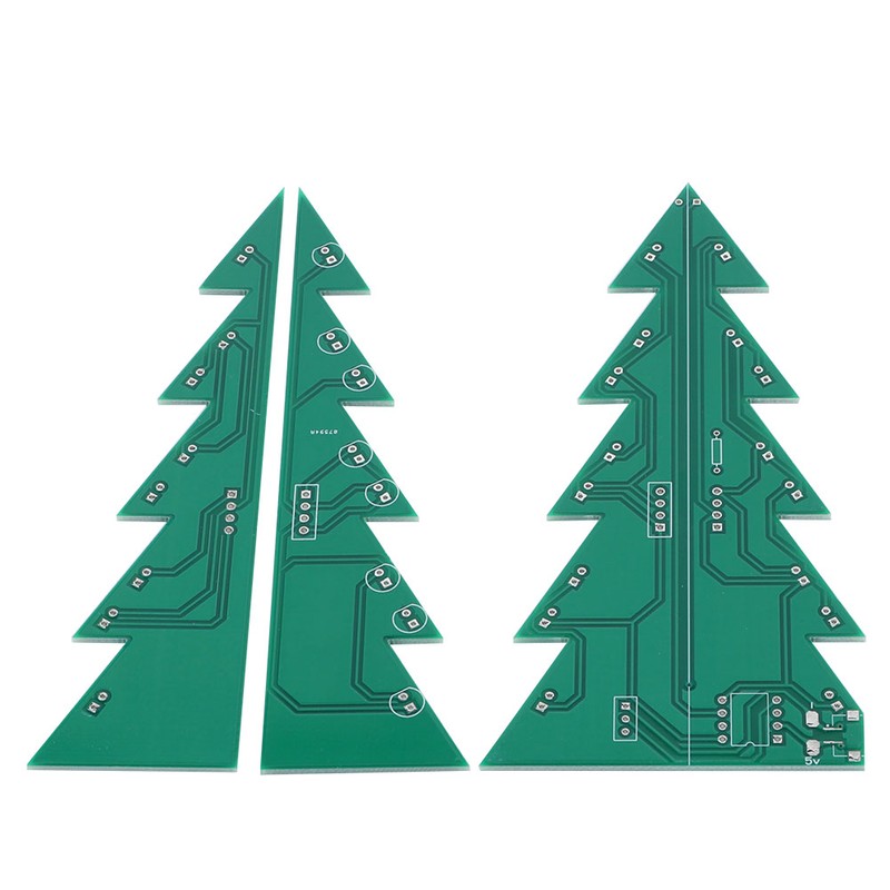 DIY Christmas Tree LED Electronic Printed Circuit Board Ornament for