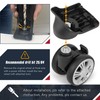 Zoofen Luggage Wheels Replacement with Brake 2pcs Wear-Resistant Suitcase Spinner