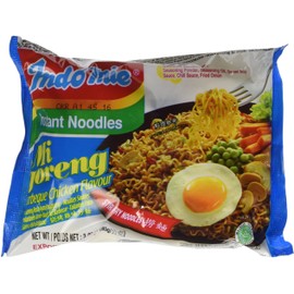 Indomie Instant Fried Noodles BBQ Chicken Flavor for 1 Case (30 Bags), 89 Ounce
