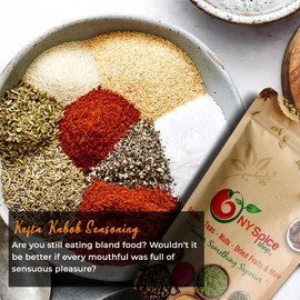 NY SPICE SHOP Kofta Seasoning Mix - Spice Packets for Meat Balls in Spicy Curry - Perfect for Kofta Kebabs,Grilling BBQ and Meat Kebab – 6 Ounce
