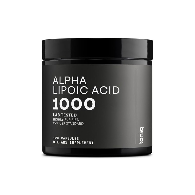 Toniiq 1000mg Ultra High Strength Alpha Lipoic Acid Capsules