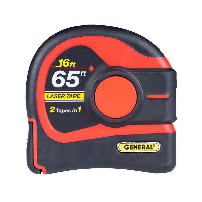 General Tools LTM2X Laser Tape Measure 2-in-1, 65 Ft Laser