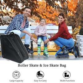 Roller Skate Bag,Ice Skate Bags Breathable Skating Bag for Girls Boys and Most Adults, Large Capacity Skate Bag Fits Quad Skates, Inline Skate and Most Roller Skate Accessories