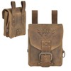 Greenburry Vintage Biker Leather Belt Bag Waist Bag Bum Bag