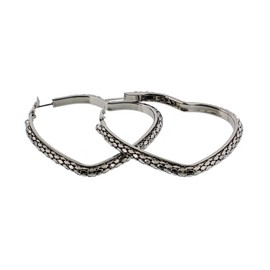 Zac's Alter Ego Perforated Gold & Silver Heart Shaped Earrings